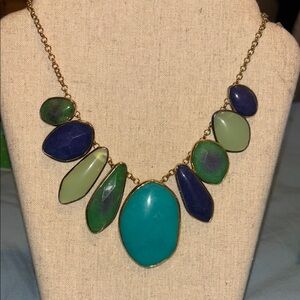Stella & Dot Blue and Green Statement Necklace
